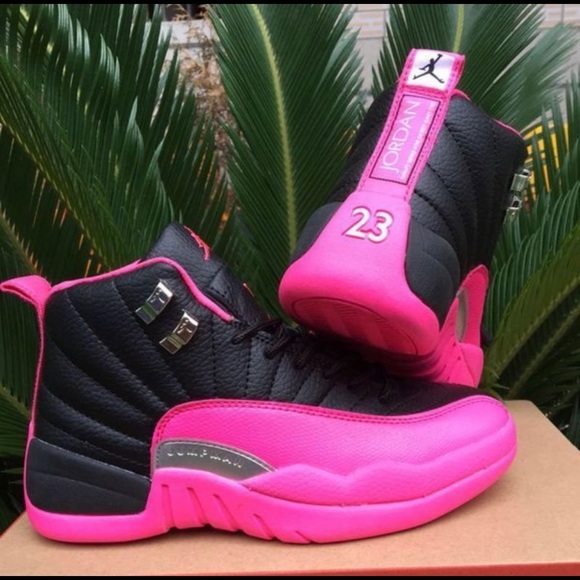 jordan 12 black and pink